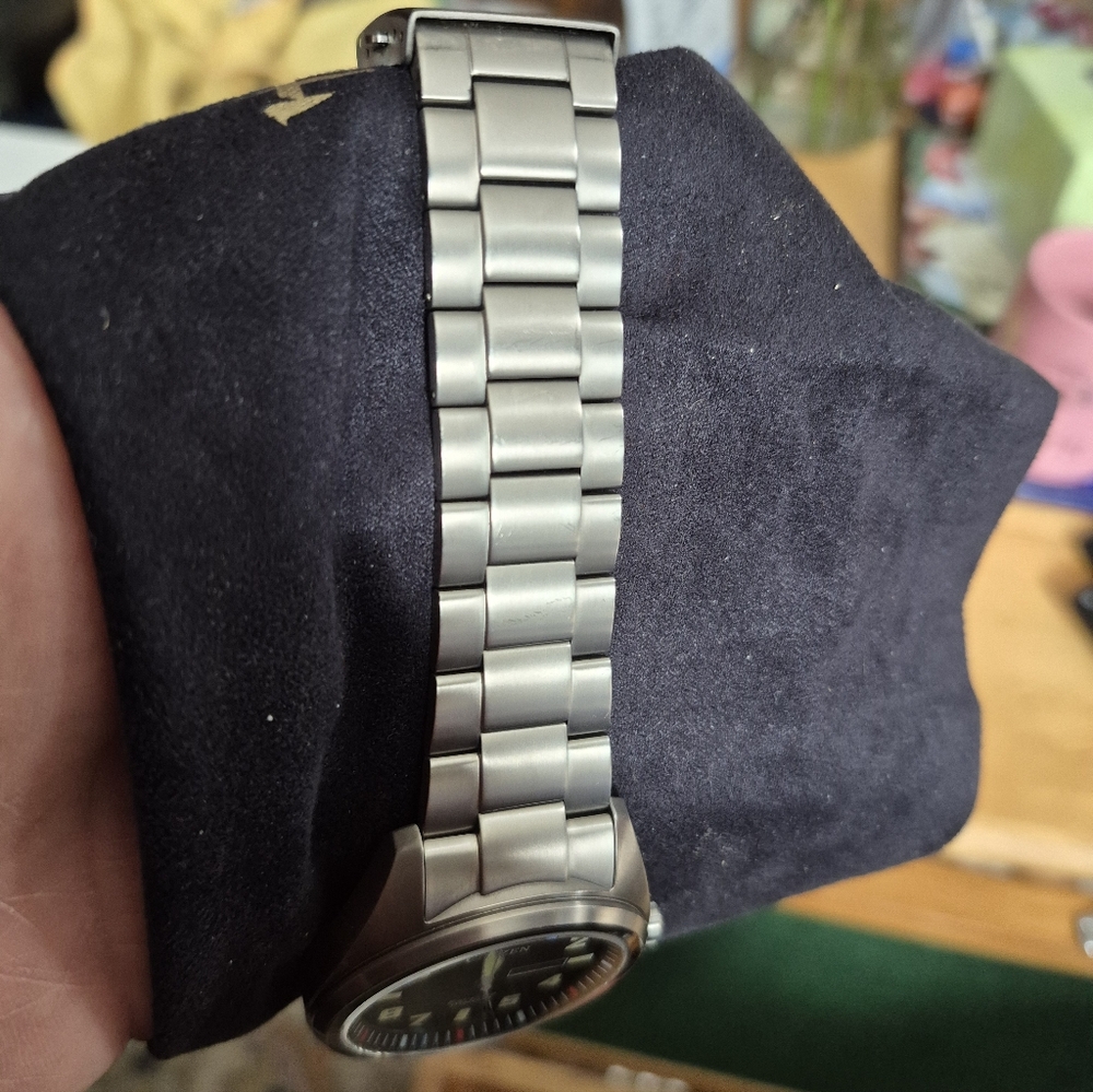 Citizen Garrison Titanium Eco Drive Watch 43mm Black Dial - Picture 10 of 13